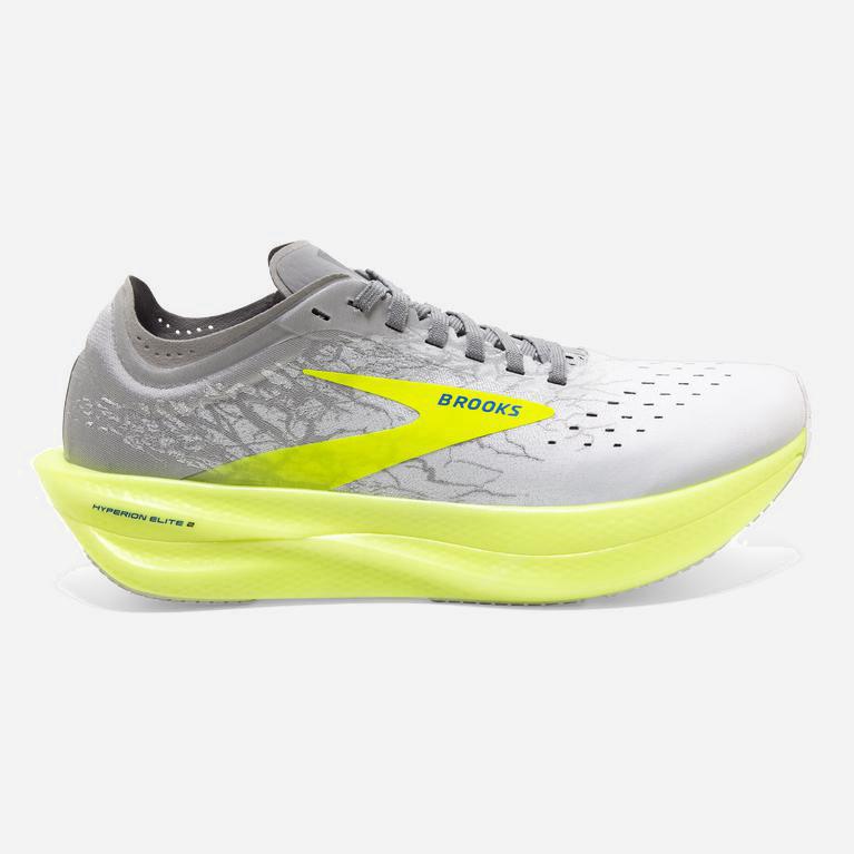 Tenis Brooks Hyperion Elite 2 - Zapatillas Para Velocidad Atletismo Mujer - Blancas / Plateadas (CIQ